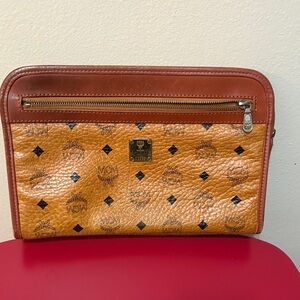 Visetos MCM Cognac Leather Clutch made in Germany